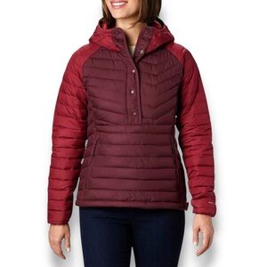Columbia Women's Deep Red Hooded Puffer Jacket